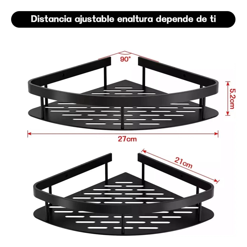 ESTANTES ESQUINERO ORGANIZADOR DUCHA BAÑO 2 PIEZAS - 2