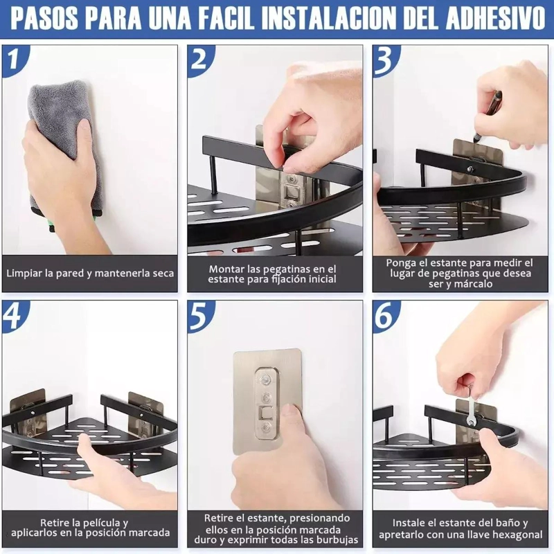 ESTANTES ESQUINERO ORGANIZADOR DUCHA BAÑO 2 PIEZAS - 3