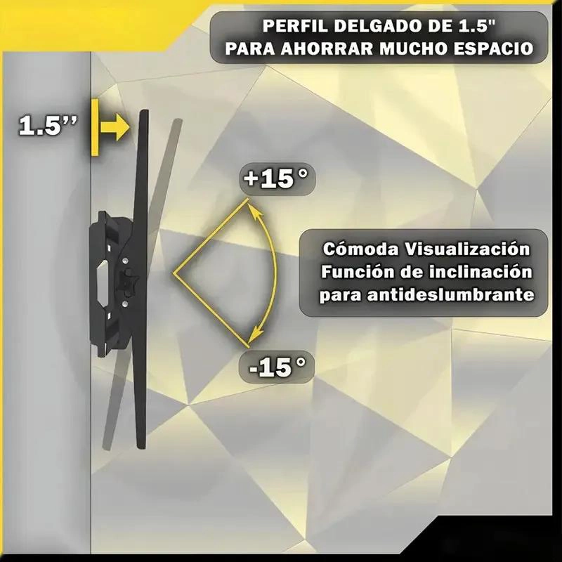 SOPORTE INCLINABLE PARA TV DE 26 A 60 PULGADAS EN PARED - 3