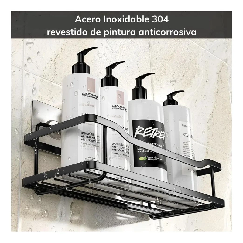 ORGANIZADOR DE DUCHA SET 2 CESTAS ACERO INOXIDABLE - 6