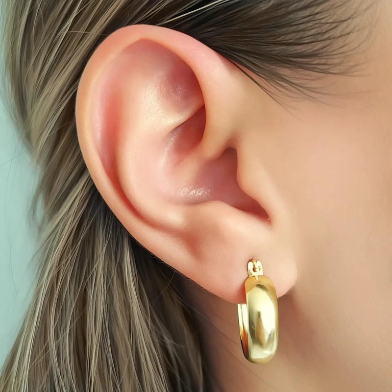 AROS ARGOLLA BOTE 20MM ENCHAPADOS EN ORO 18K - 5