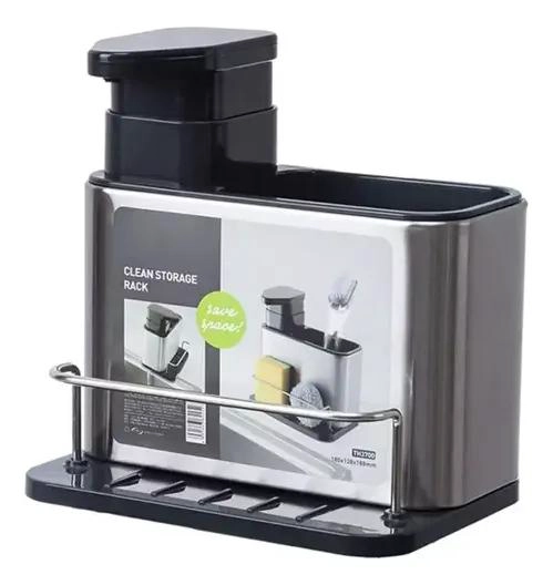 DISPENSADOR Y ORGANIZADOR DE JABON PARA COCINA COMPACTO - 1