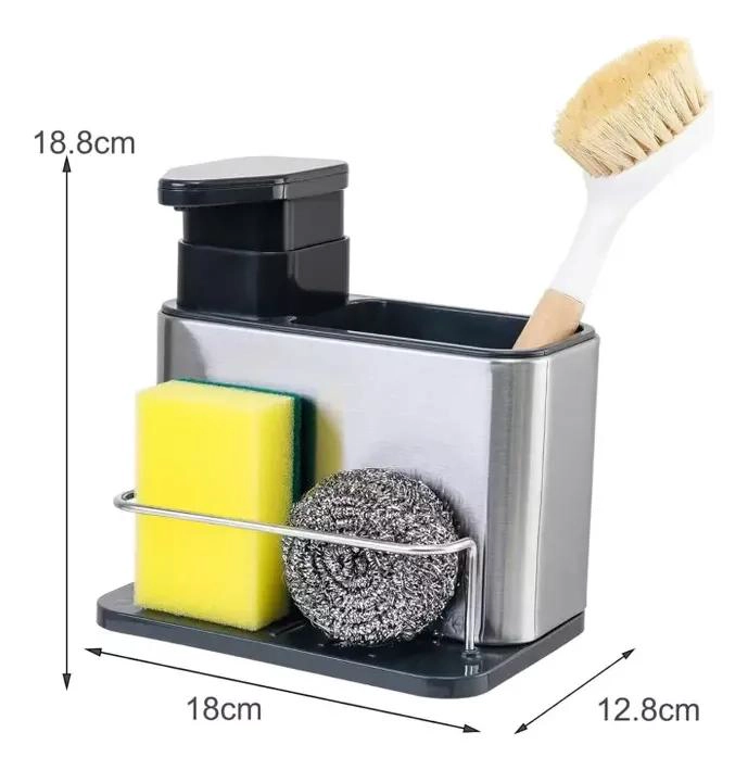 DISPENSADOR Y ORGANIZADOR DE JABON PARA COCINA COMPACTO - 2