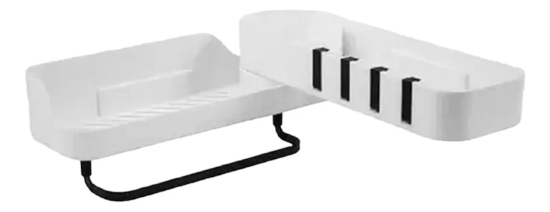 ESTANTE ESQUINERO AUTOADHESIVO PARA BAÑO Y COCINA - 1