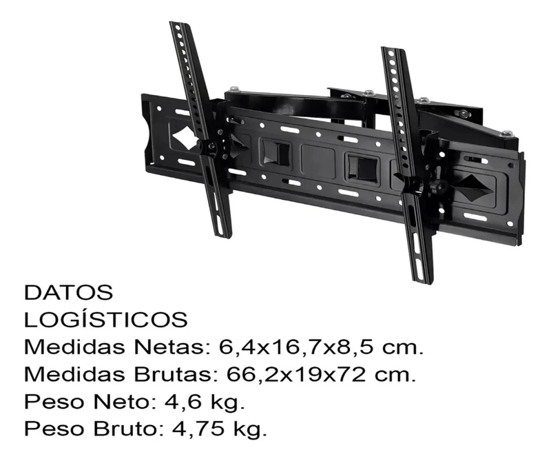SOPORTE ARTICULADO PARA TV DE 32 A 80 PULGADAS CON DOBLE BRAZO - 5