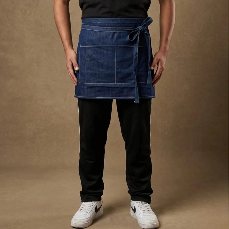 DELANTAL UNISEX DE MEZCLILLA CON COSTURAS REFORZADAS - 2