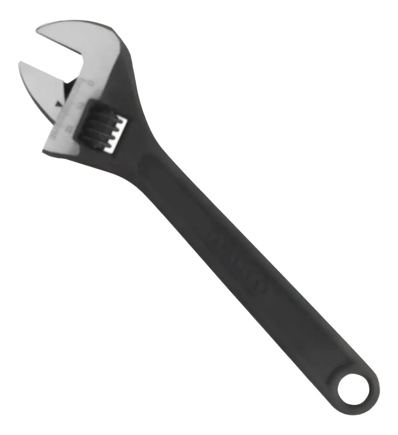LLAVE AJUSTABLE PAVONADA 8 PULGADAS CON ESCALA ME TRICA - 1