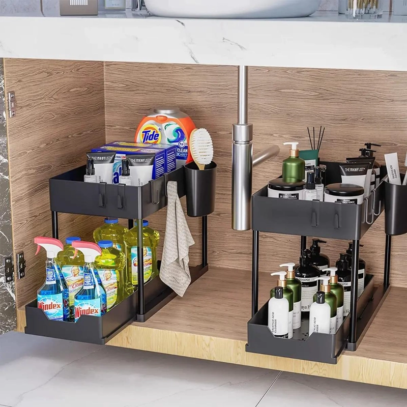 ORGANIZADOR DESLIZANTE PARA BAÑO Y COCINA CON CAJON - 6