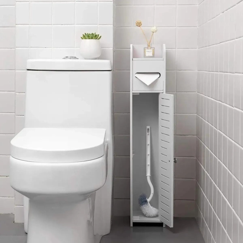 SOPORTE DE PAPEL ORGANIZADOR PARA BAÑO EN COLOR BLANCO - 5