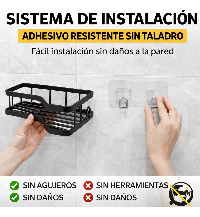 ORGANIZADOR ESQUINERO DE BAÑO 5 PIEZAS PARA DUCHA - 8