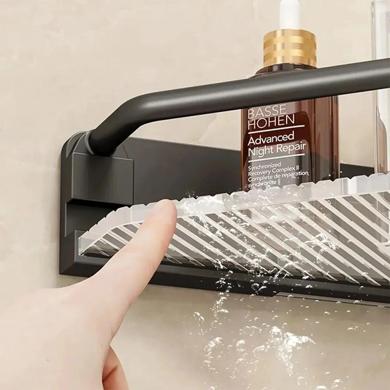 ESTANTE ESQUINERO DE ALMACENAMIENTO PARA BAÑO Y JABONERAS - 6