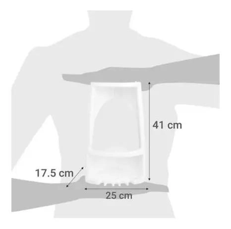 ORGANIZADOR ESQUINERO DE BAÑO EN PLASTICO BLANCO - 5