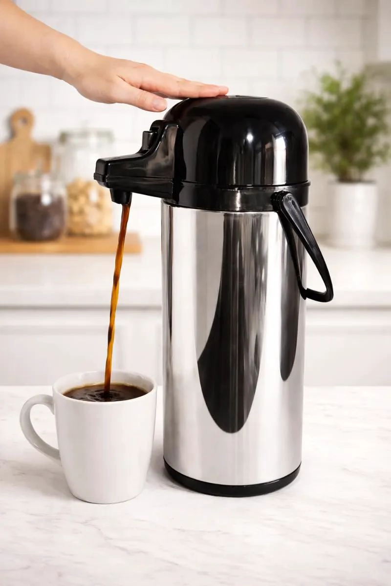 TERMO SIFON ACERO INOXIDABLE 1.9 LITROS PARA BEBIDAS CALIENTES Y FRIAS - 2