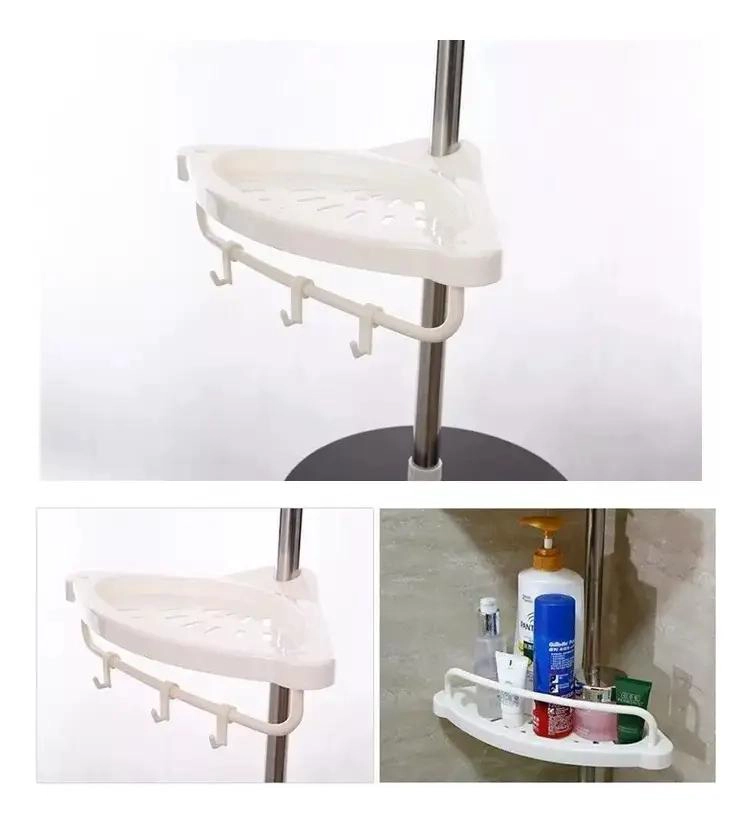 ESTANTERIA ESQUINERA AJUSTABLE PARA DUCHA Y BAÑO DE 4 NIVELES - 4