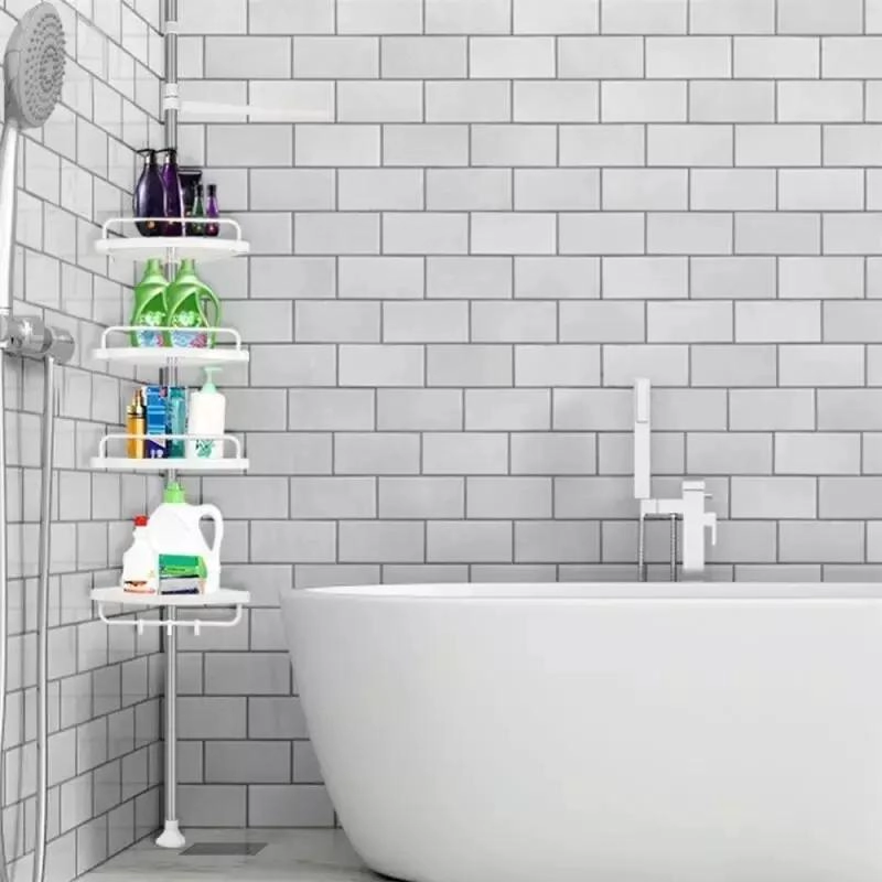 ESTANTERIA ESQUINERA AJUSTABLE PARA DUCHA Y BAÑO DE 4 NIVELES - 8