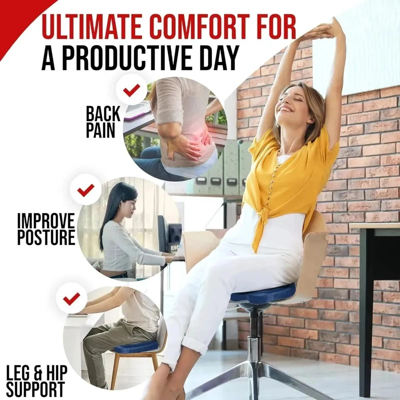 COJIN LUMBAR Y ASIENTO ERGONOMICO PARA SILLAS DE OFICINA - 6