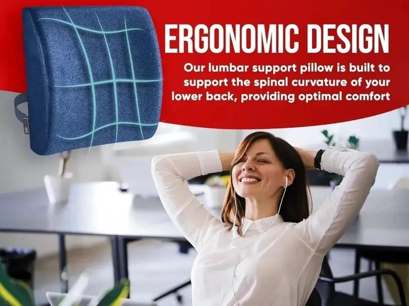 COJIN LUMBAR Y ASIENTO ERGONOMICO PARA SILLAS DE OFICINA - 7