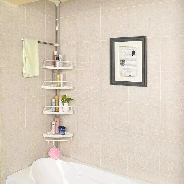 ORGANIZADOR ESQUINERO AJUSTABLE PARA BAÑO CON 4 NIVELES - 4