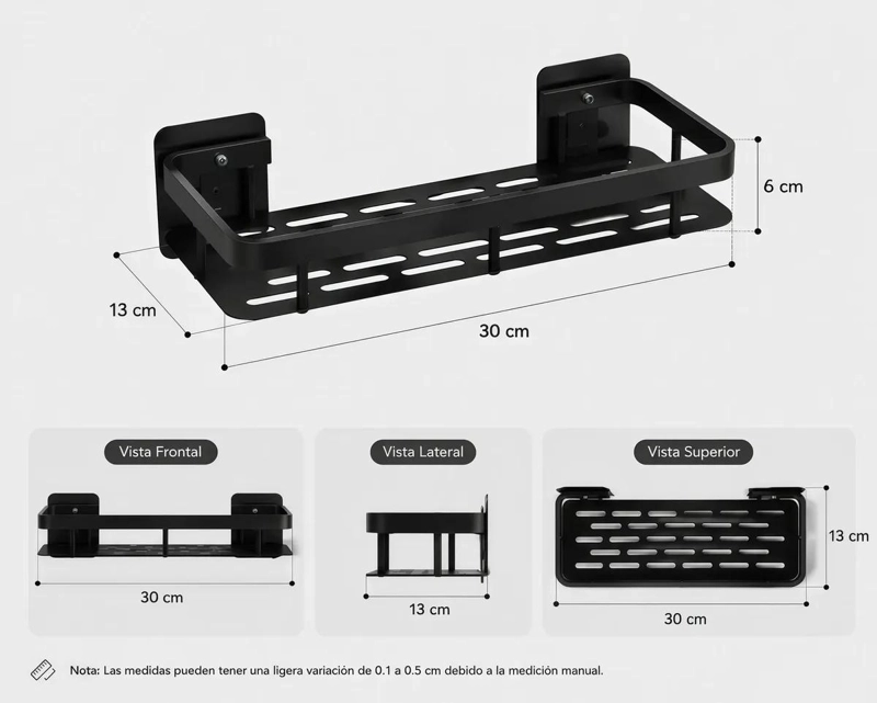 REPISA ORGANIZADORA ESQUINERA PARA DUCHA Y COCINA PACK DE 2 - 6