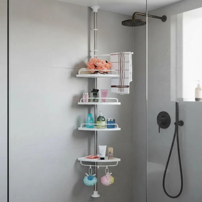 ORGANIZADOR ESQUINERO DUCHA BAÑO MULTIUSO 4 NIVELES AJUSTABLE - 5