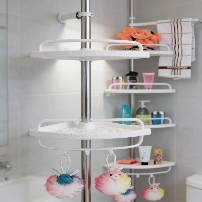 ORGANIZADOR ESQUINERO DUCHA BAÑO MULTIUSO 4 NIVELES AJUSTABLE - 6