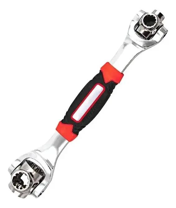 LLAVE COMBINADA DE ACERO CON MANGO ANTIDESLIZANTE - 1