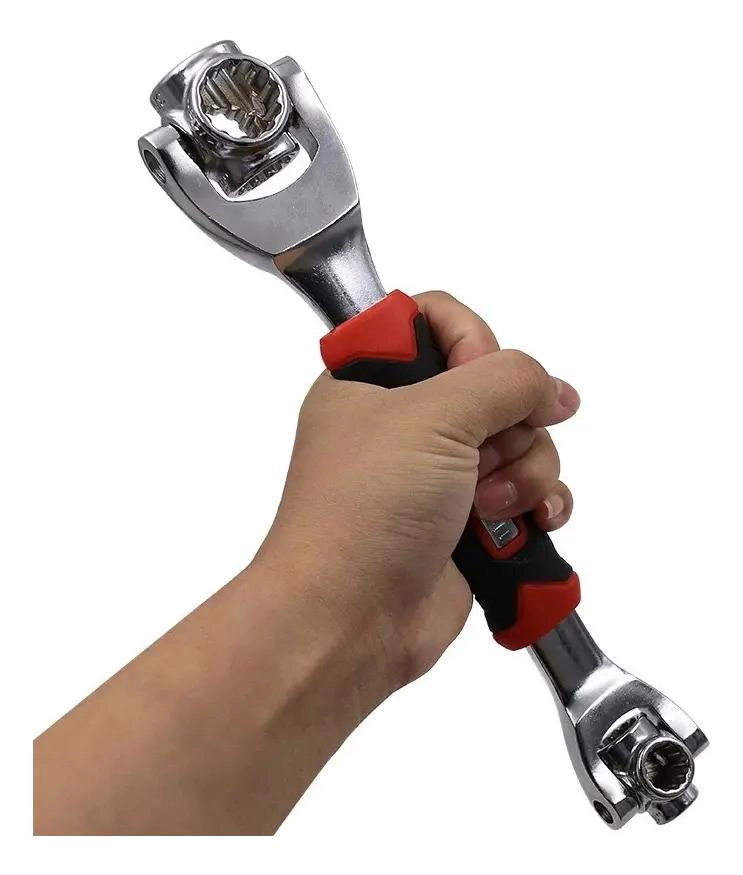 LLAVE COMBINADA DE ACERO CON MANGO ANTIDESLIZANTE - 2