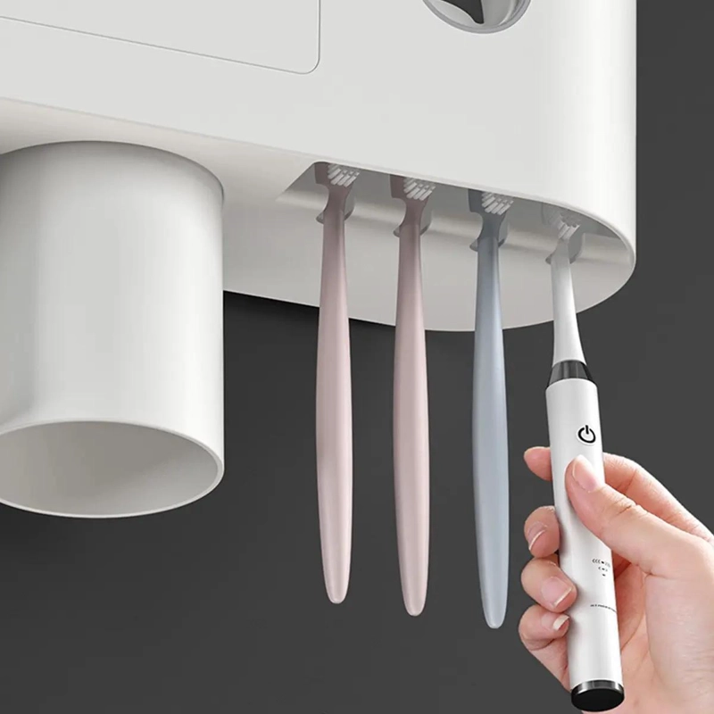 ORGANIZADOR DE CEPILLOS DE DIENTES CON 3 TAZAS Y VENTOSA - 2