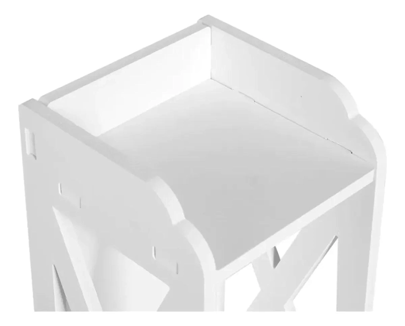MUEBLE ORGANIZADOR BLANCO PARA BAÑO CON ESTANTE Y CAJON - 6