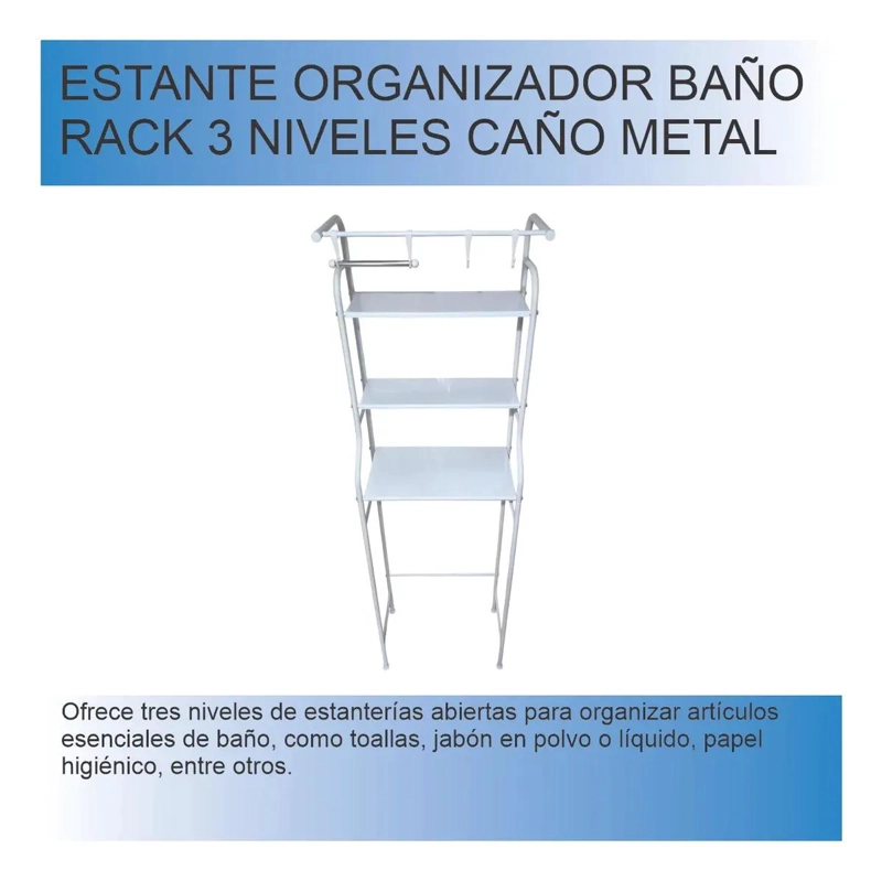ORGANIZADOR DE BAÑO VERTICAL DE 3 ESTANTES PARA ESPACIOS REDUCIDOS - 6