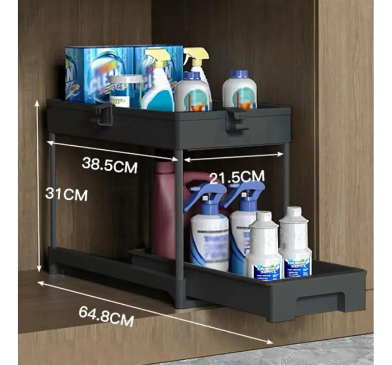 ORGANIZADOR DESLIZANTE PARA COCINA Y BAÑO CON CAJONES - 5