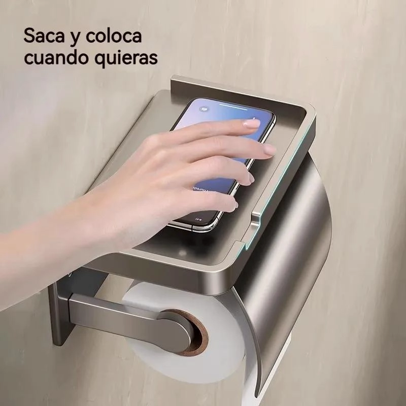 PORTA METAL HIGIE NICO ORGANIZADOR PARA BAÑO CON TAPA - 3