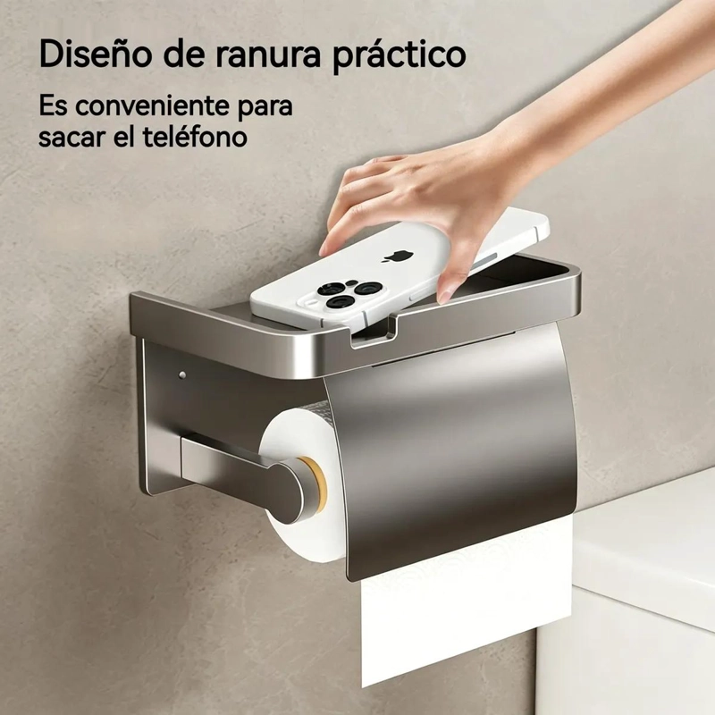 PORTA METAL HIGIE NICO ORGANIZADOR PARA BAÑO CON TAPA - 5