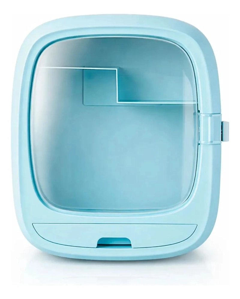 ORGANIZADOR PLEGABLE DE MAQUILLAJE PARA BAÑO EN COLOR AZUL CELESTE - 1