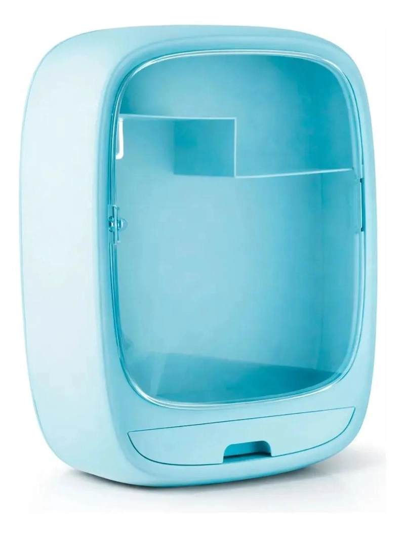 ORGANIZADOR PLEGABLE DE MAQUILLAJE PARA BAÑO EN COLOR AZUL CELESTE - 4