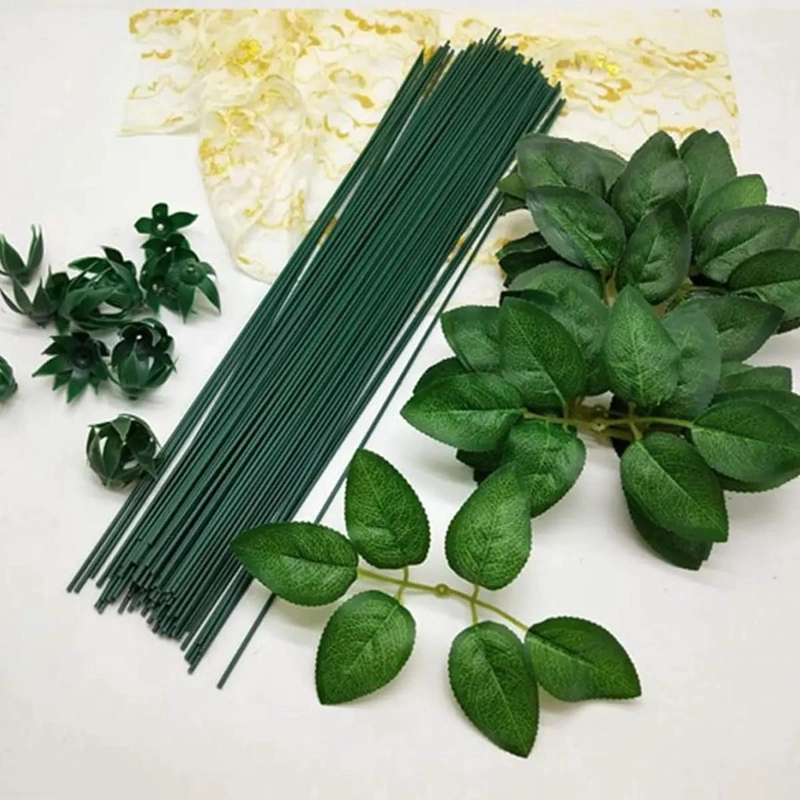 250 TALLOS DE ALAMBRE FLORAL Y 12 ROLLOS DE CINTA VERDE - 9