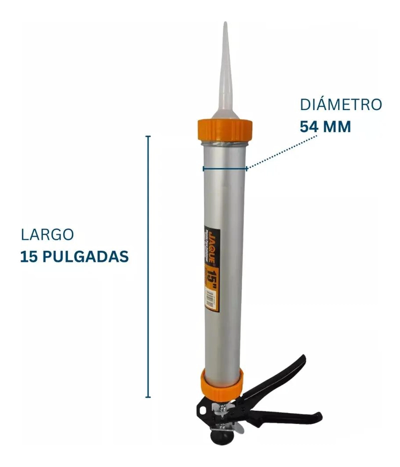 PISTOLA CALAFATERA DE ALUMINIO PARA SILICONA 15 PULGADAS - 5