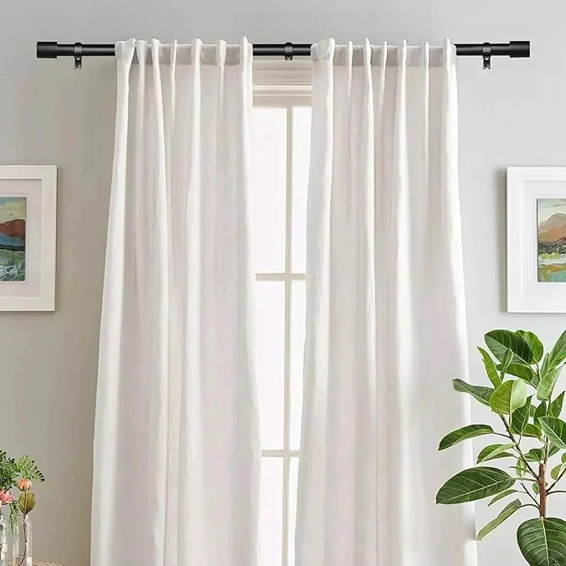 BARRA DE CORTINA EXPANDIBLE DE METAL AJUSTABLE 120CM A 210CM - 7