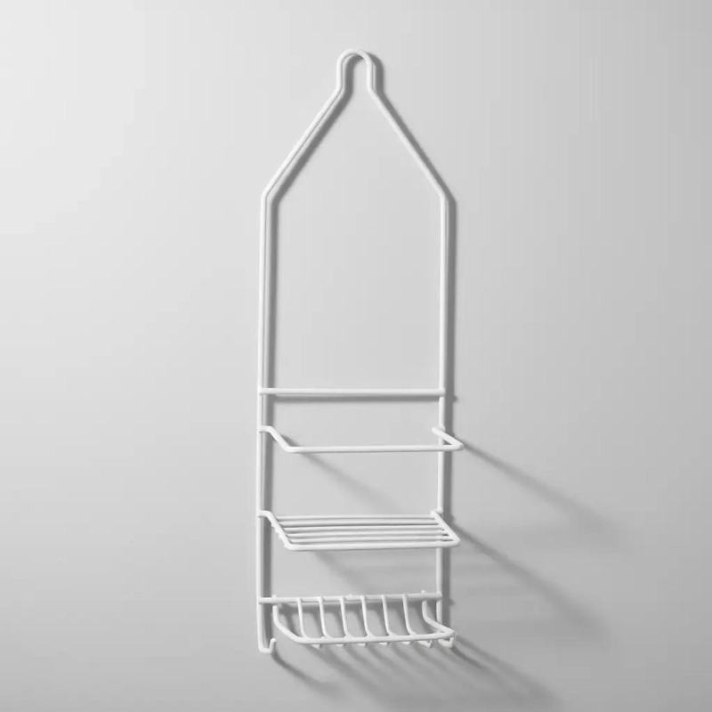 ORGANIZADOR DE DUCHA METAL BLANCO PARA BAÑO CON ESTANTES - 7