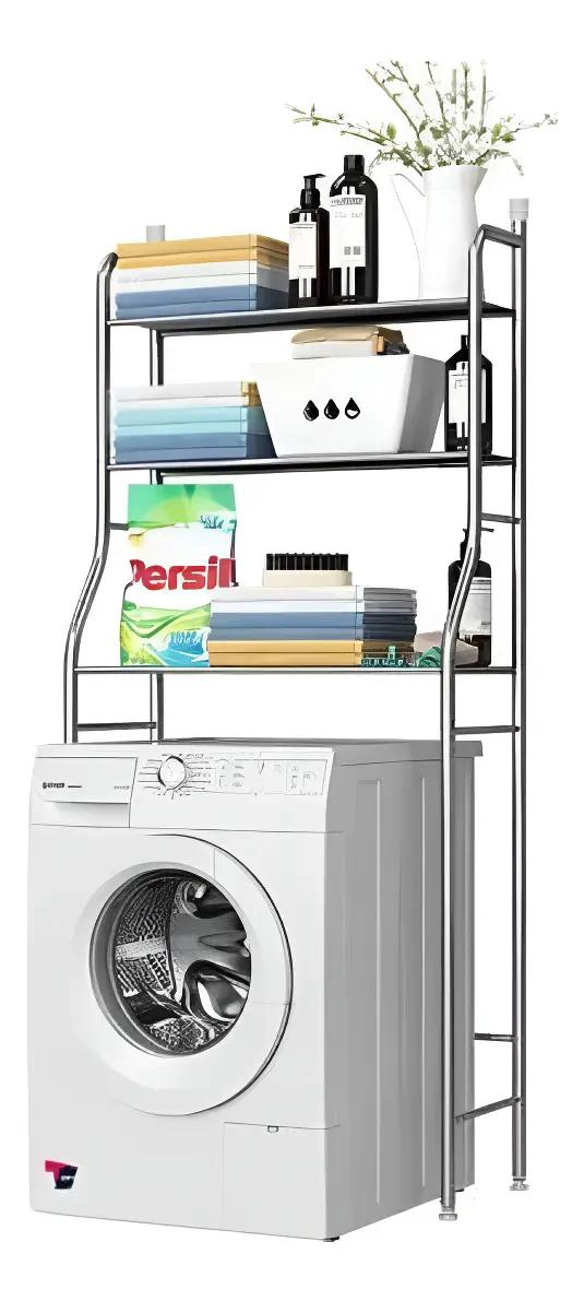 ESTANTE METALICO ORGANIZADOR DE BAÑO CON 3 NIVELES - 1