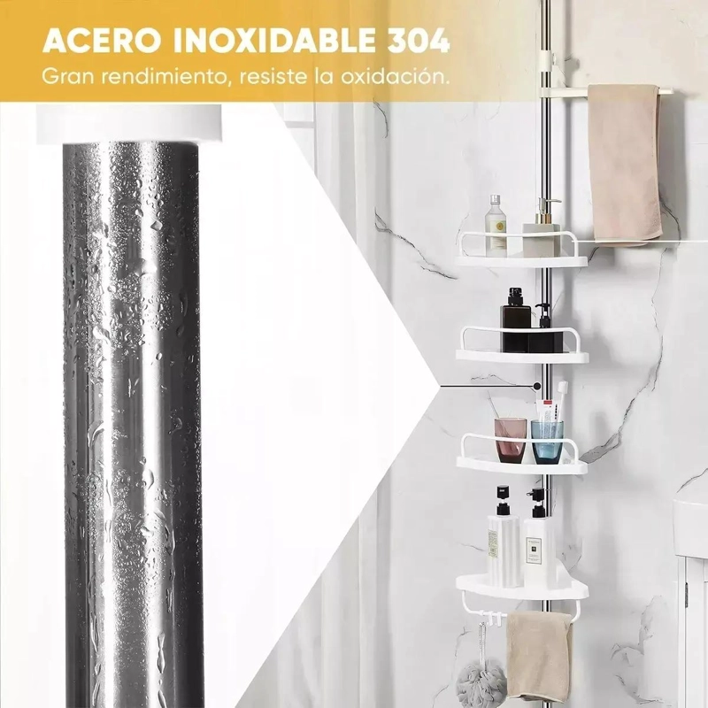 ESQUINERO ORGANIZADOR DE DUCHA AJUSTABLE 2.6M - 6