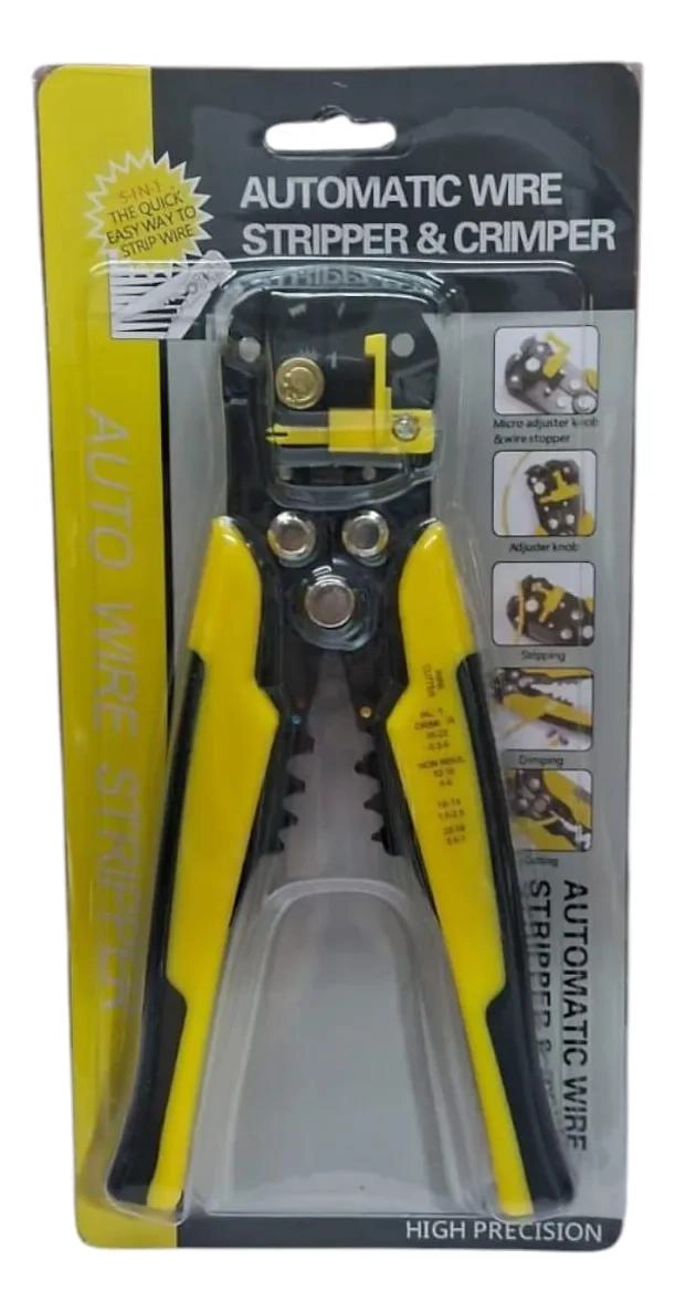ALICATE CRIMPADOR MULTIFUNCIONAL AMARILLO Y NEGRO - 2