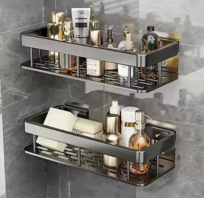 ESTANTE ORGANIZADOR DE BAÑO ADHESIVO SIN PERFORACION - 1