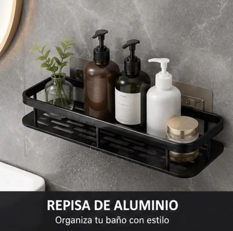 ESTANTE ORGANIZADOR DE BAÑO ADHESIVO SIN PERFORACION - 5