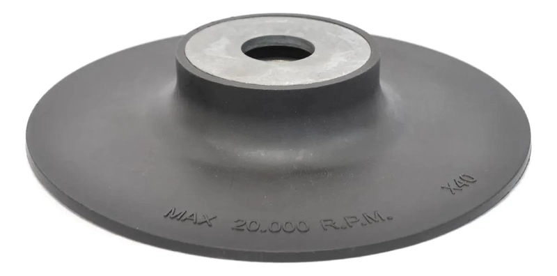 SOPORTE DE GOMA 4.5' M14 PARA DISCOS DE FIBRA Y BONETES - 1