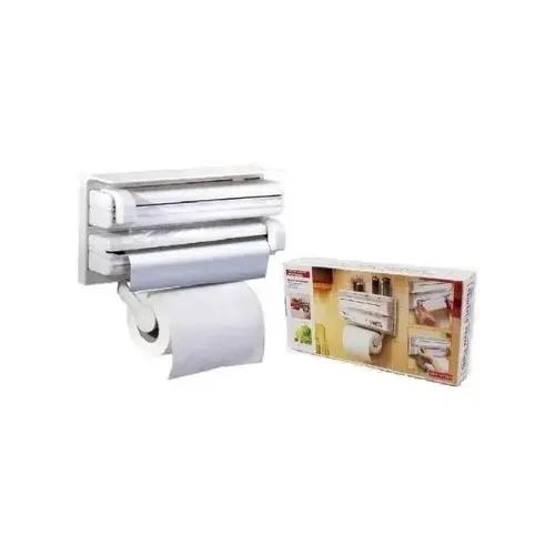 DISPENSADOR TRIPLE PARA PAPEL FILM, ALUMINIO Y TOALLAS DE COCINA - 6