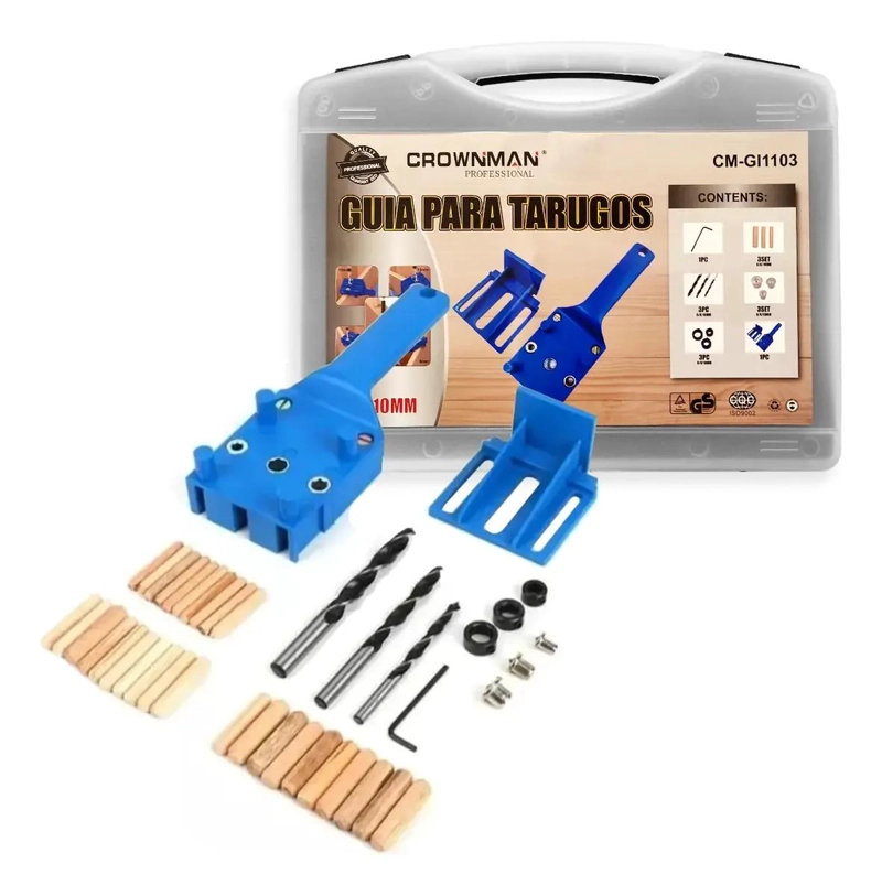 GUIA PARA TARUGOS CON BROCAS 6 8 10MM 41 PIEZAS - 1