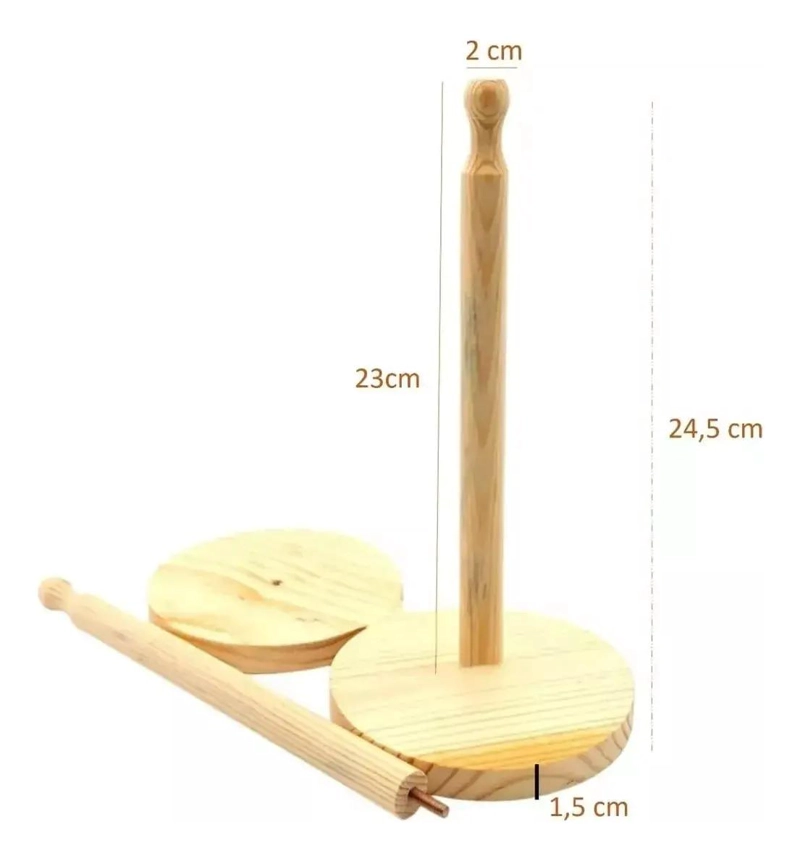 PACK DE 6 PORTA TOALLAS REDONDOS DE MADERA ELEGANTES - 1