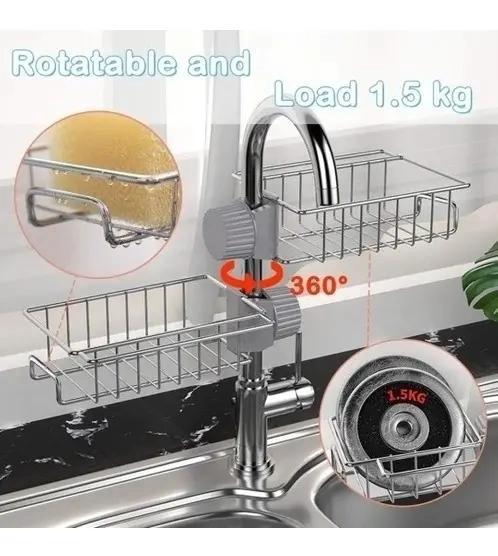 PACK DE 2 ORGANIZADORES PARA GRIFO Y DUCHA EN BAÑO - 4