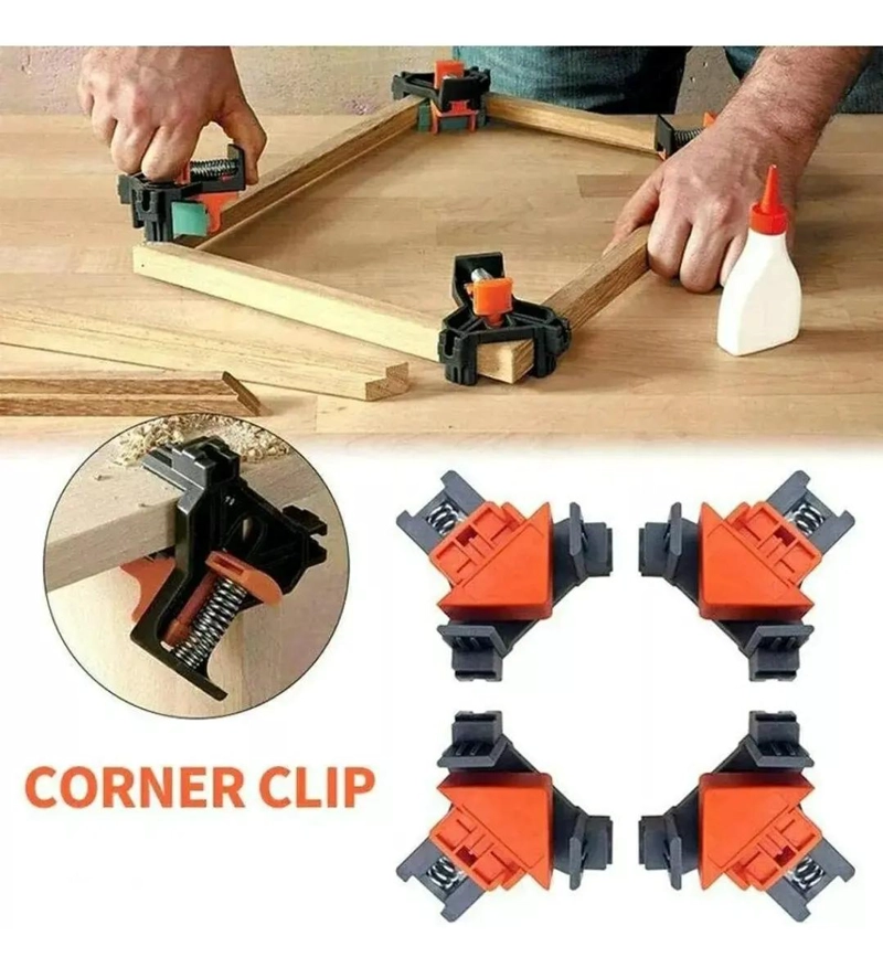 4 ABRAZADERAS PINZA ANGULO RECTO UNIR MADERA - 3